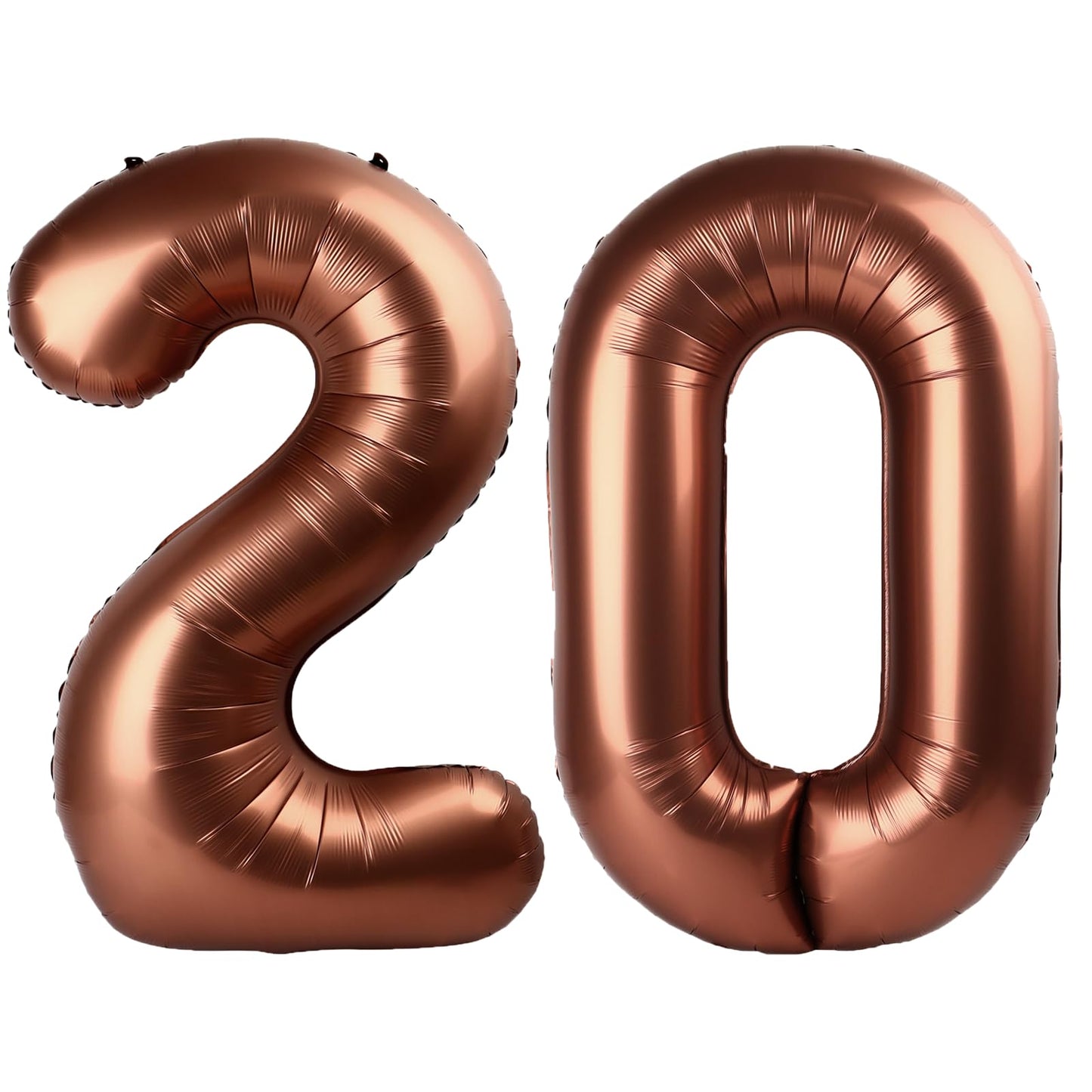 Kelfuoya 40in Dark Brown Number 20 Balloon – Chocolate Jumbo Mylar Foil for Birthday & Anniversary Decor