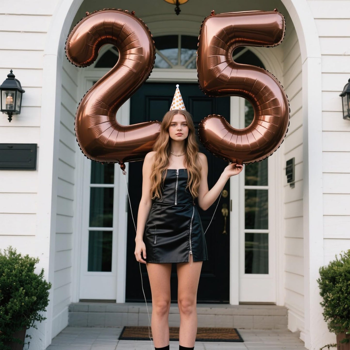 Kelfuoya 40in Dark Brown Number 5 Balloon – Jumbo Mylar Foil Birthday Decor