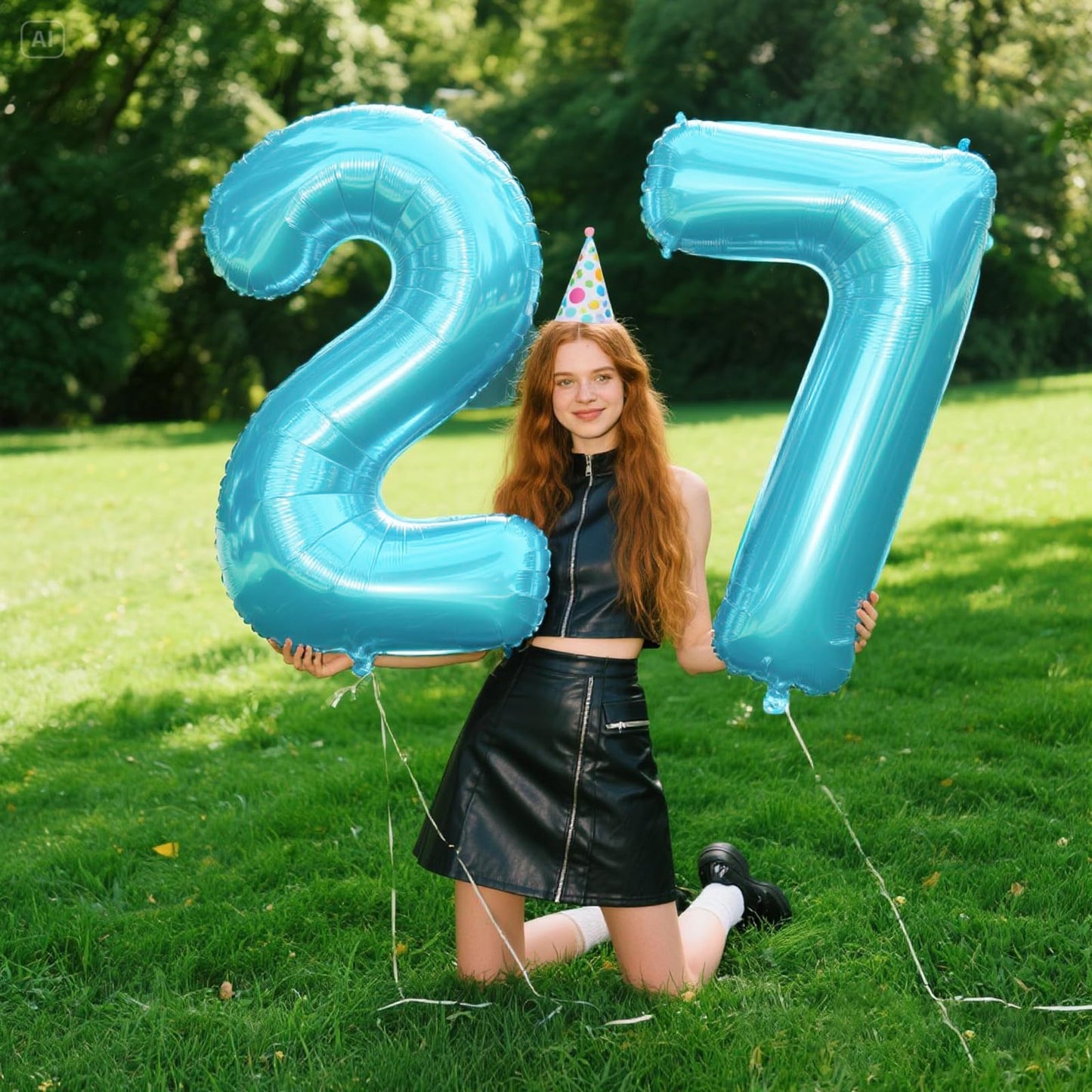Kelfuoya 40-Inch Number Blue 7 Foil Balloon – Large 7 Birthday & Anniversary Party Decor