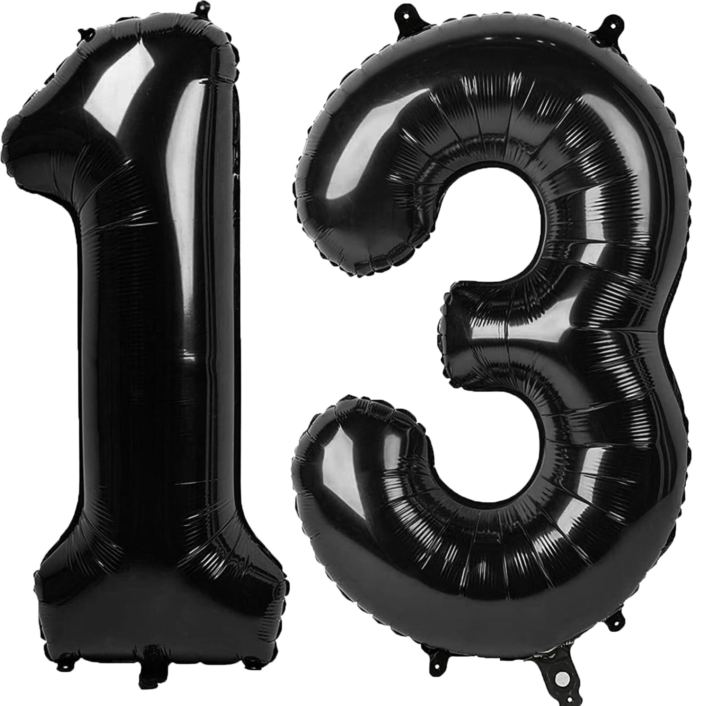 Kelfuoya 40-Inch Black Number 13 Balloon – Jumbo Mylar Foil Helium Balloon for Birthday, Wedding & Anniversary
