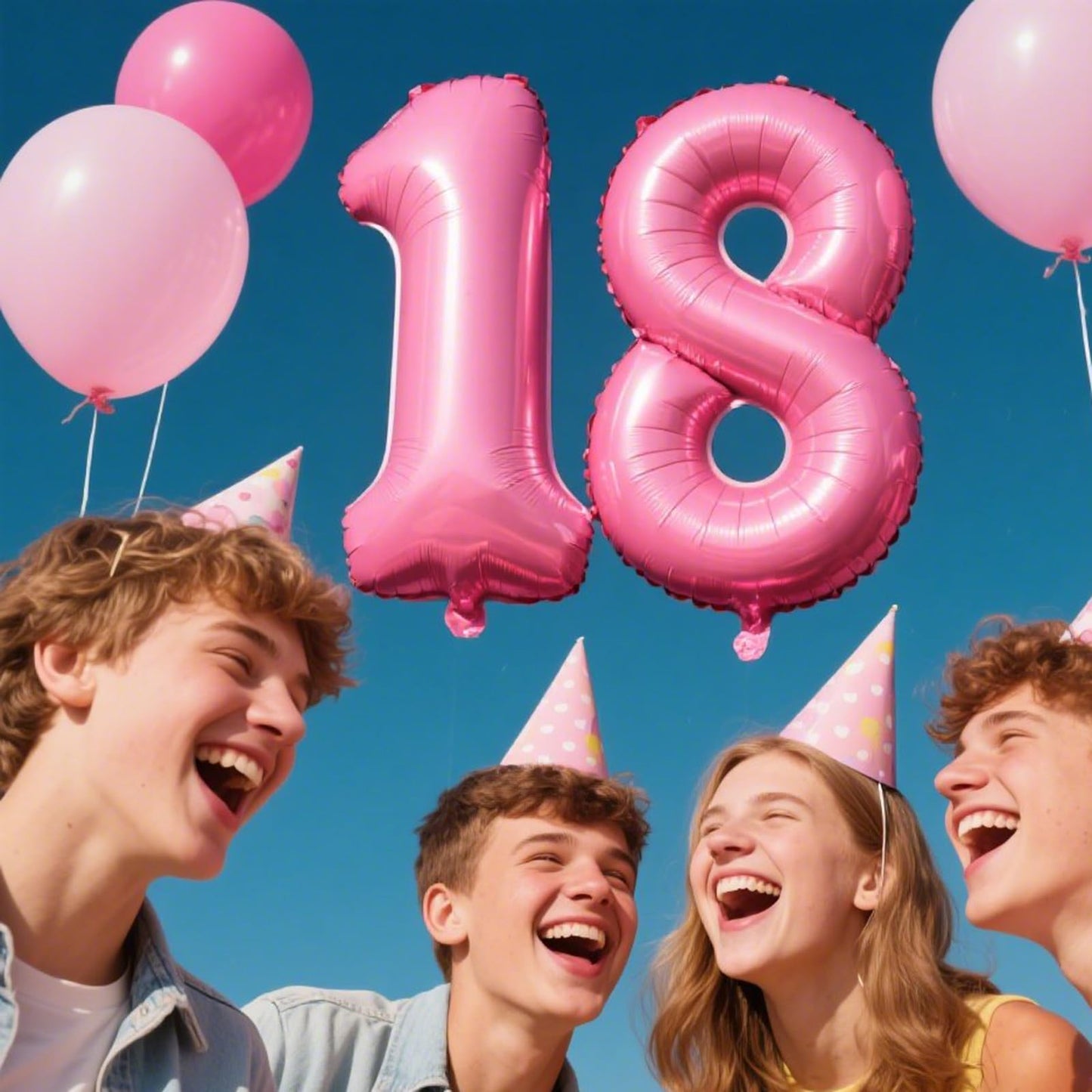 Kelfuoya 40 Inch Pink Number 18 Balloon – Jumbo Mylar Foil Helium Balloon for Birthdays and Weddings