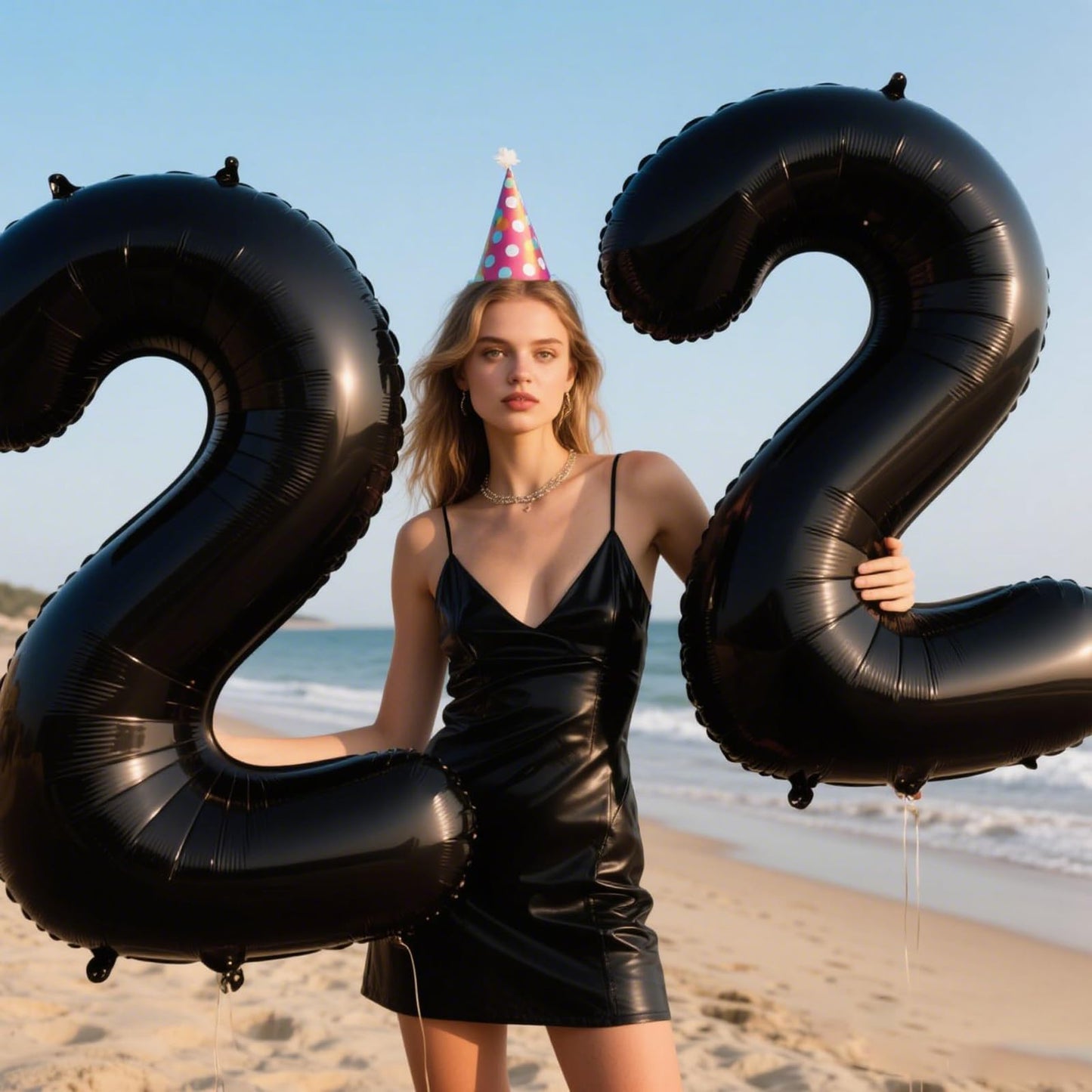 Kelfuoya 40-Inch Black Number 2 Balloon – Jumbo Birthday & Anniversary Party Decor
