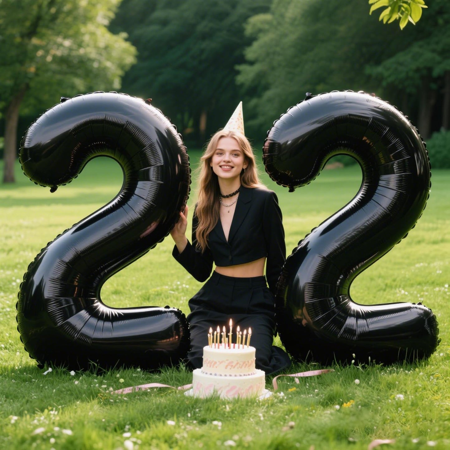 Kelfuoya 40-Inch Black Number 2 Balloon – Jumbo Birthday & Anniversary Party Decor