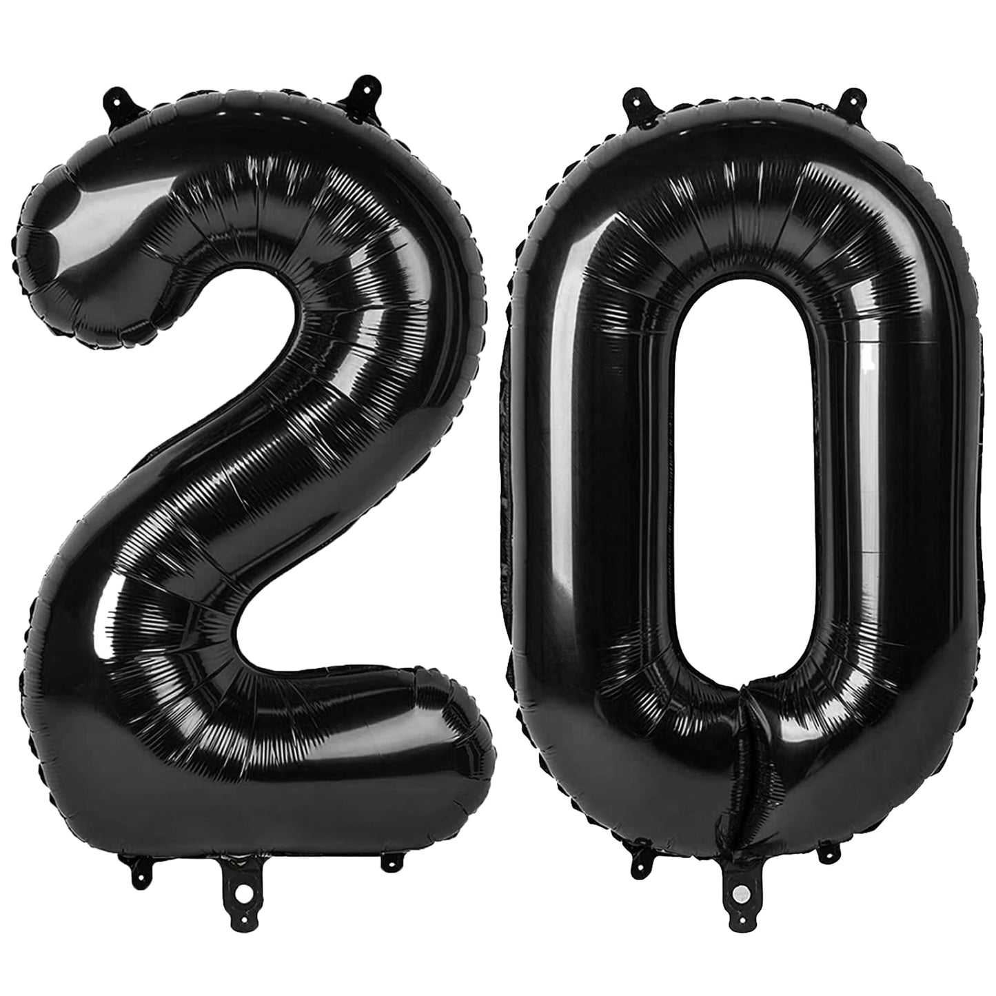 Kelfuoya 40-Inch Black Number 20 Balloon | Jumbo Mylar Digits for Birthday & Anniversary