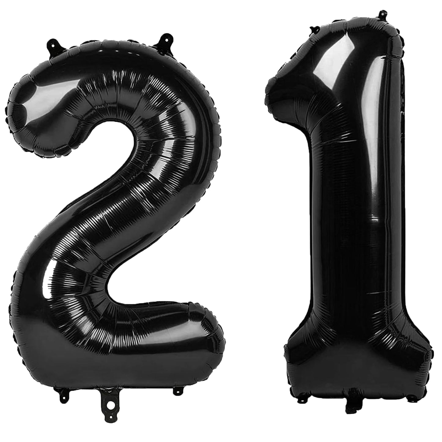 Kelfuoya 40in Black Number 21 Balloon – Jumbo Mylar Numeric Balloon
