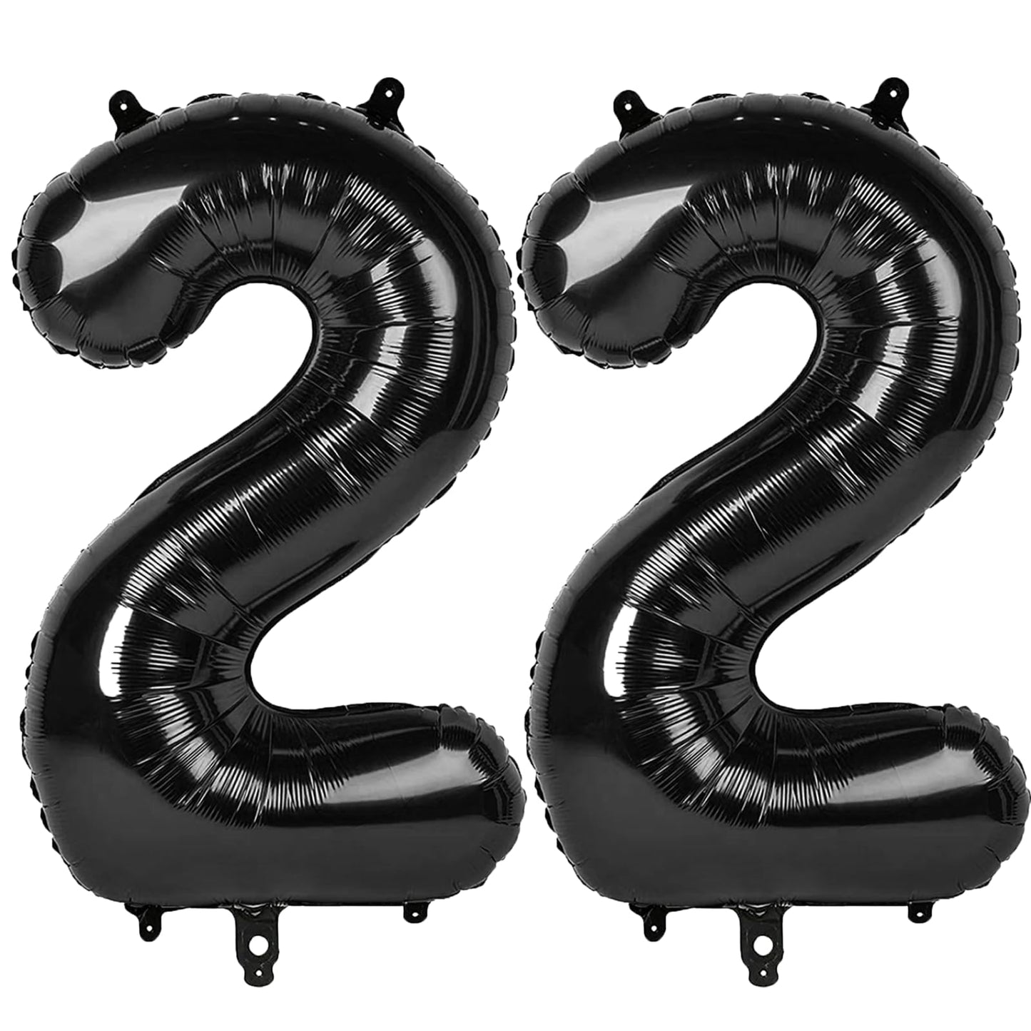 Kelfuoya 40-Inch Black Number 22 Balloon – Jumbo Mylar Digital Party Balloon