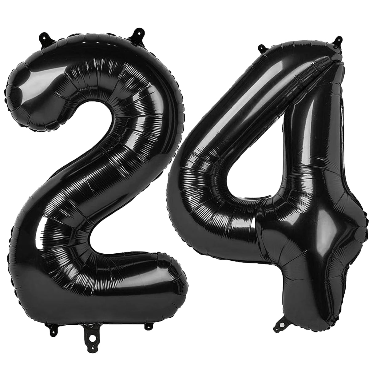 Kelfuoya 40-Inch Black 24 Number Balloon – Jumbo Mylar Digital Balloon for Parties