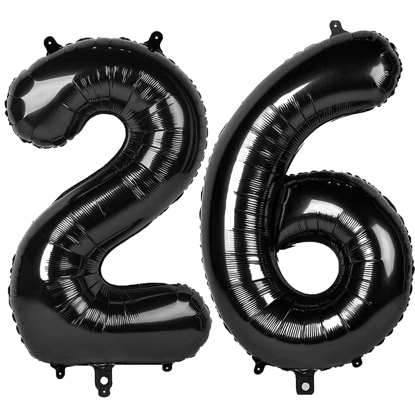 Kelfuoya 40-Inch Black Number 26 Balloon – Jumbo Mylar Foil Balloon for Birthday & Anniversary Decor