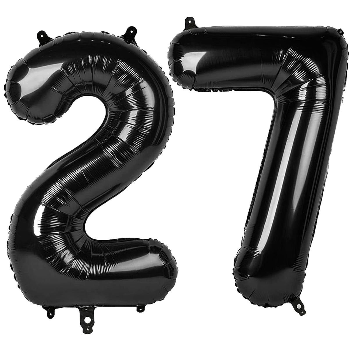 Kelfuoya 40-Inch Black Number 27 Digital Balloon – Jumbo Mylar Foil Balloon for Birthday & Anniversary