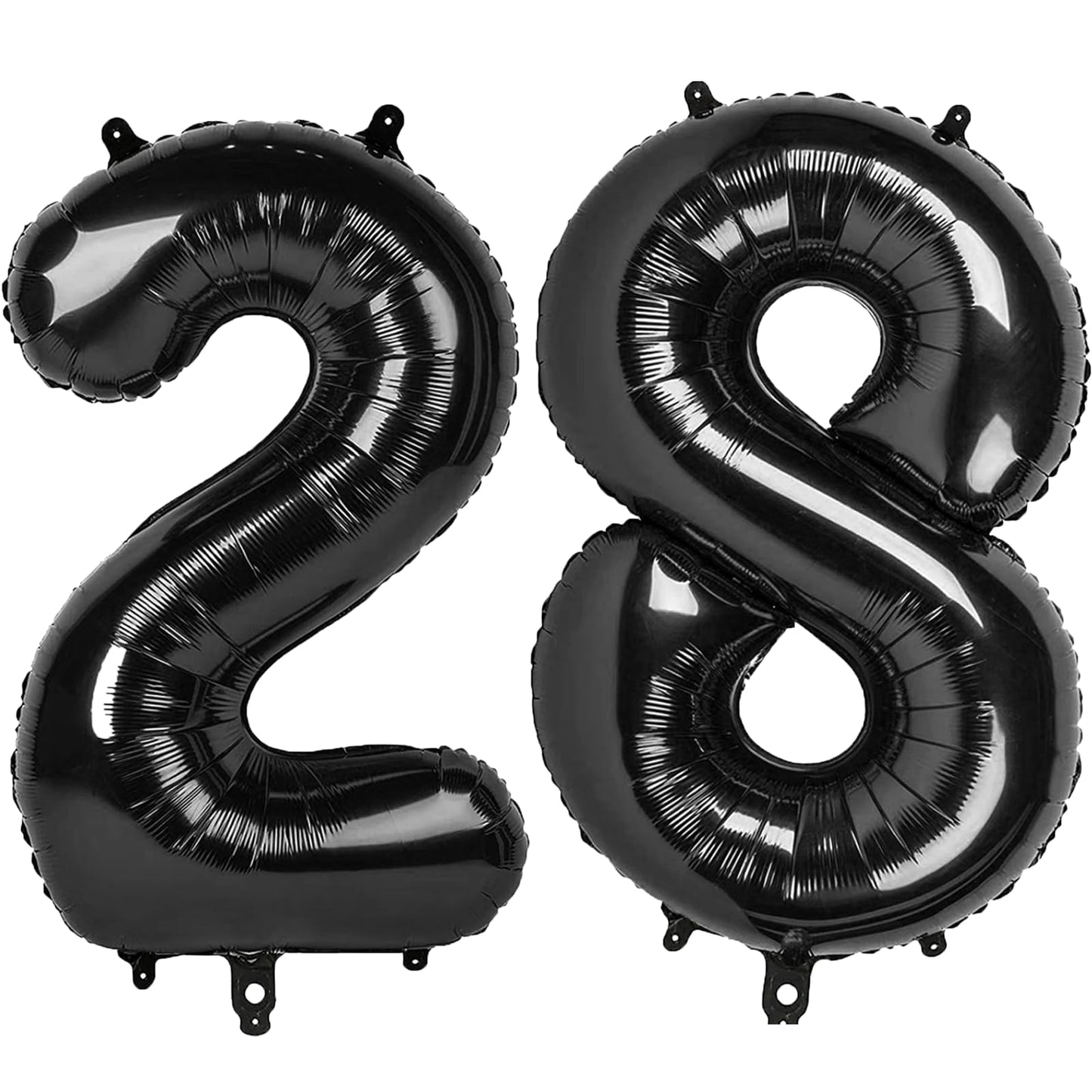 Kelfuoya 40-Inch Black Number 28 Balloon – Jumbo Digital Mylar Balloon for Birthdays & Anniversaries