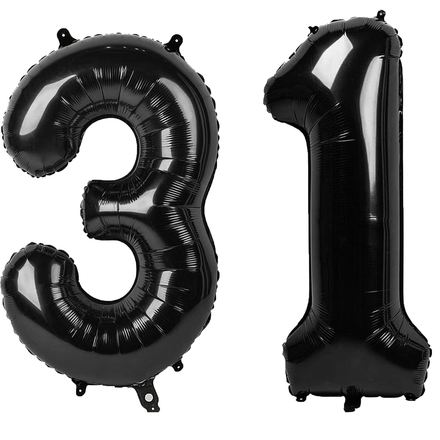 Kelfuoya 40-Inch Black Number 31 Balloon | Jumbo Mylar Foil Digital Balloon for Birthday & Anniversary