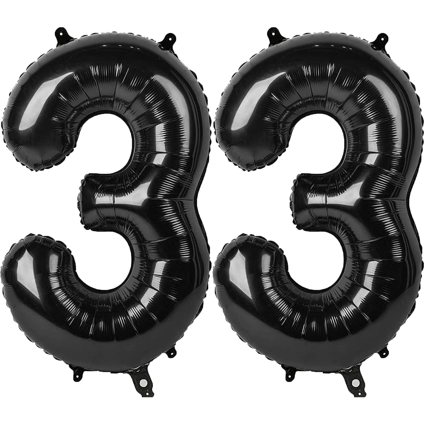 Kelfuoya 40-Inch Black Number 33 Balloon | Jumbo Mylar Foil Digital Balloon for Birthdays & Weddings