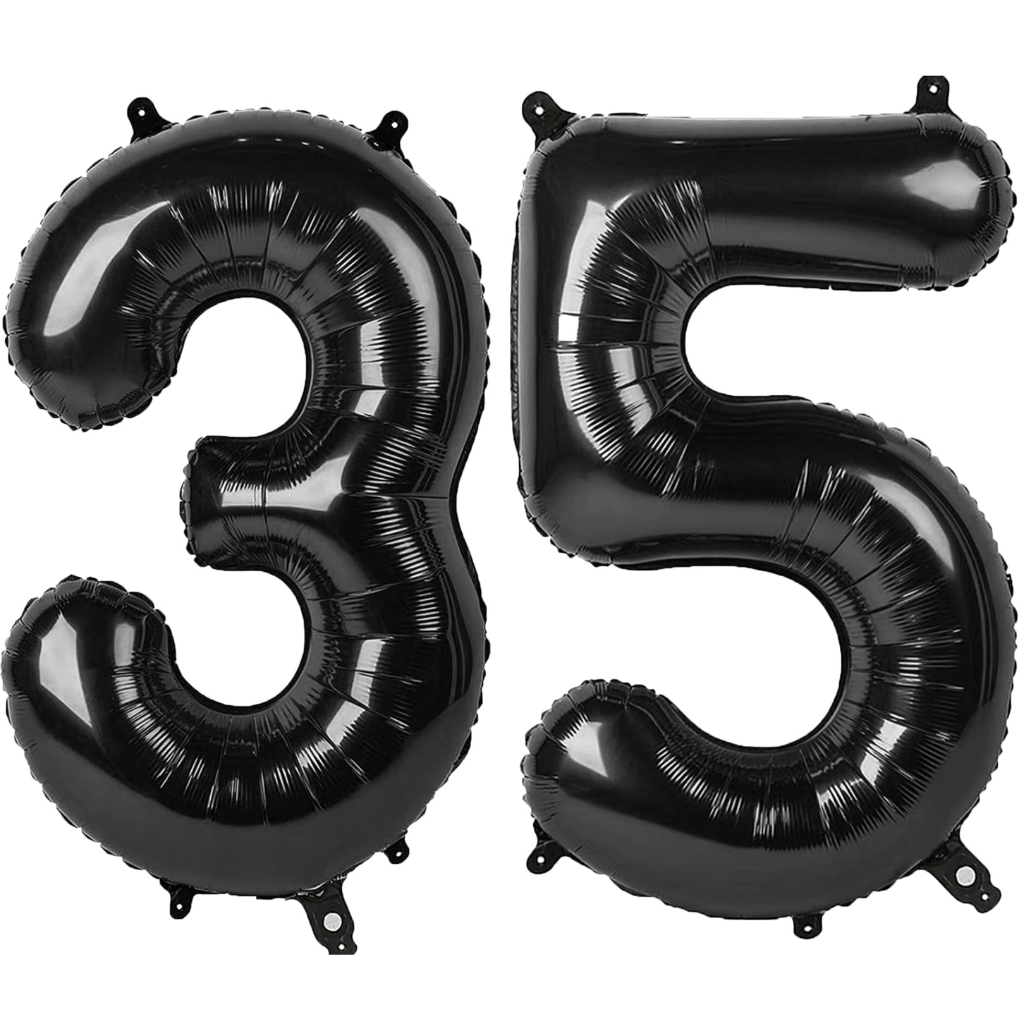 Kelfuoya 40 Inch Black Number 35 Digital Balloon – Jumbo Mylar Foil Balloon for Birthday or Anniversary