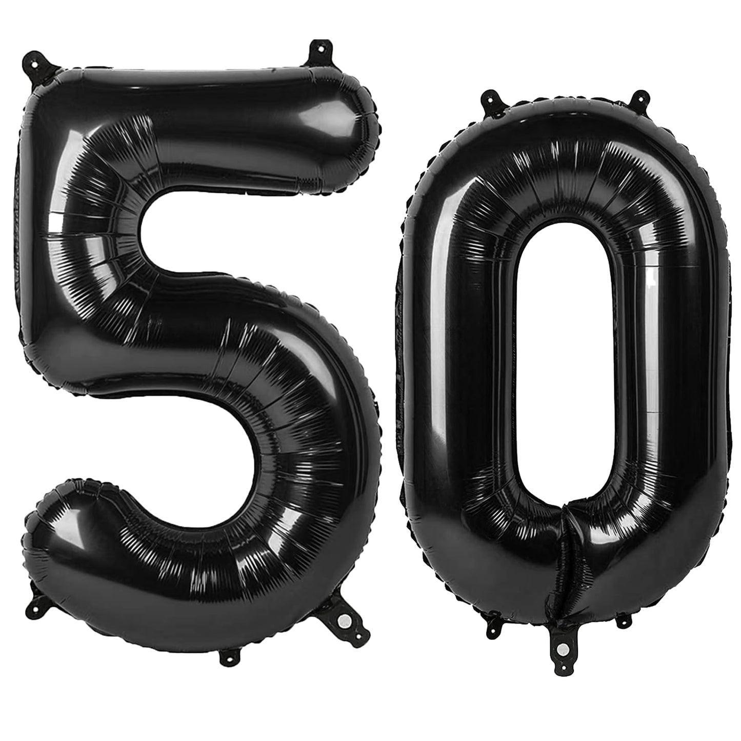 Kelfuoya 40-Inch Black Number 50 Digital Balloon – Jumbo Mylar Foil 50th Birthday Decor