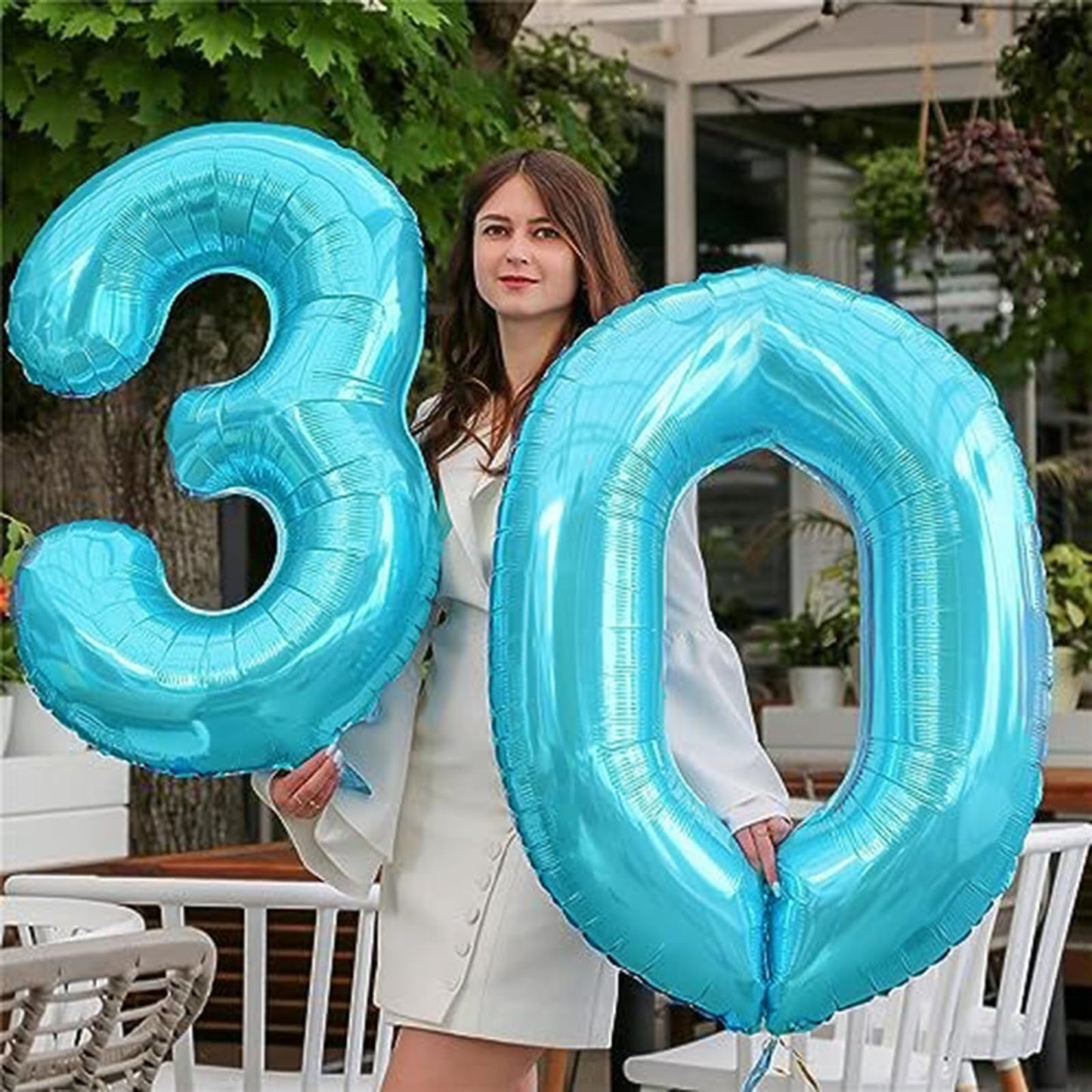 Kelfuoya 40-Inch Blue Number 3 Foil Balloon – Large 3rd Birthday & Anniversary Decor