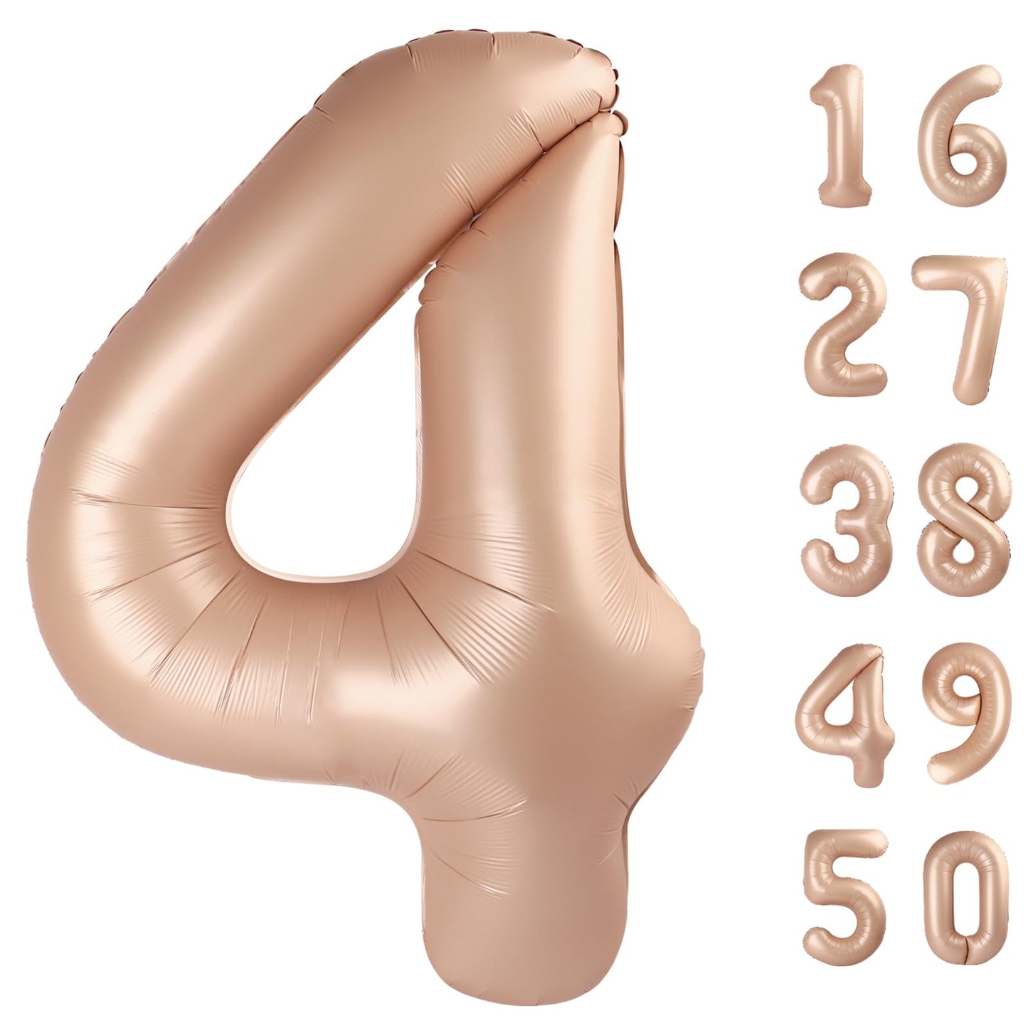 Kelfuoya 40-Inch Caramel Brown Number 24 Balloons – Giant Foil Balloons for 24th Birthday, Anniversary, Party Decor