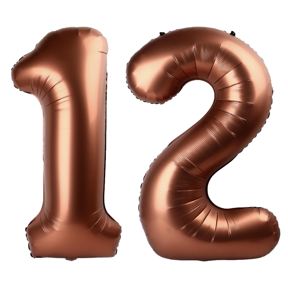 Kelfuoya 40 Inch Dark Brown Number 12 Balloon – Jumbo Mylar Foil Helium Balloon for 12th Birthday & Anniversary