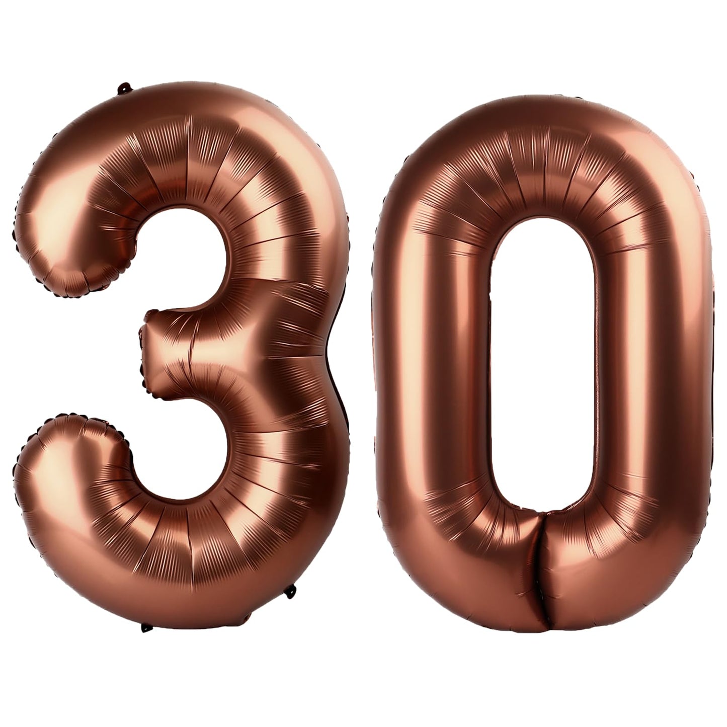 Kelfuoya 40-Inch Dark Brown Number 30 Mylar Balloon for 30th Birthday & Anniversary Celebrations