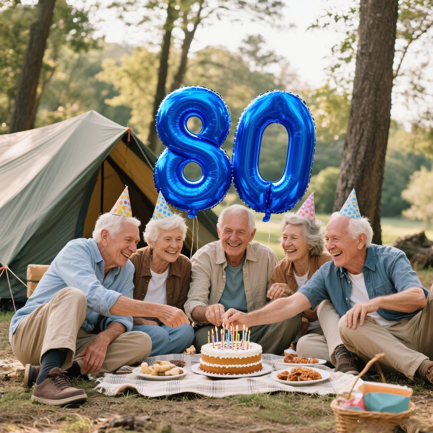 Kelfuoya 40-Inch Navy Blue 80 Number Balloon – Birthday & Anniversary Decor