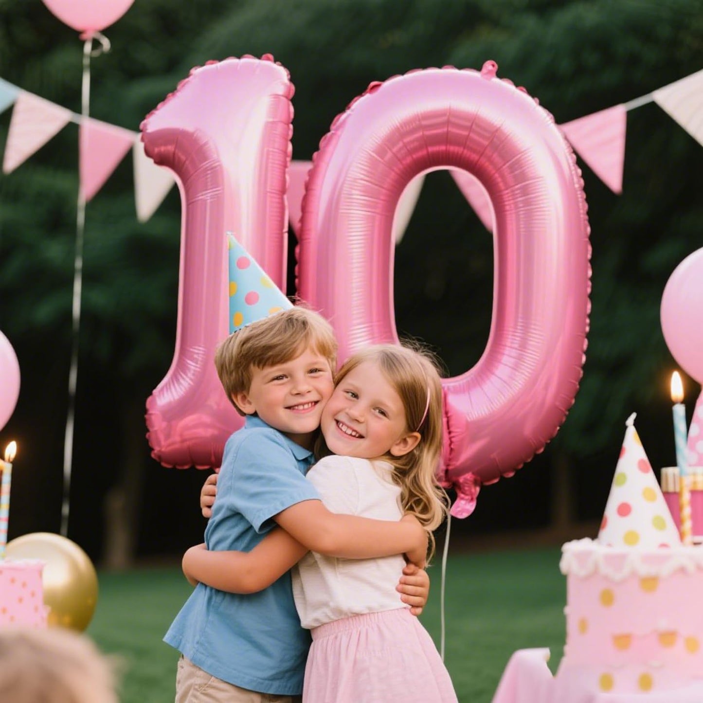Kelfuoya 40-Inch Pink Number 10 Balloon | Jumbo Mylar Foil Party Decor