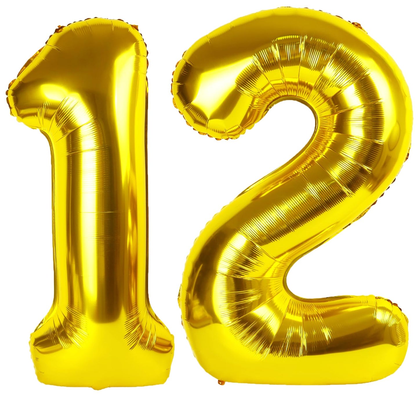 Kelfuoya 40-Inch Gold Number 12 Balloon – Jumbo Mylar Foil Balloon for Birthday & Anniversary Celebrations