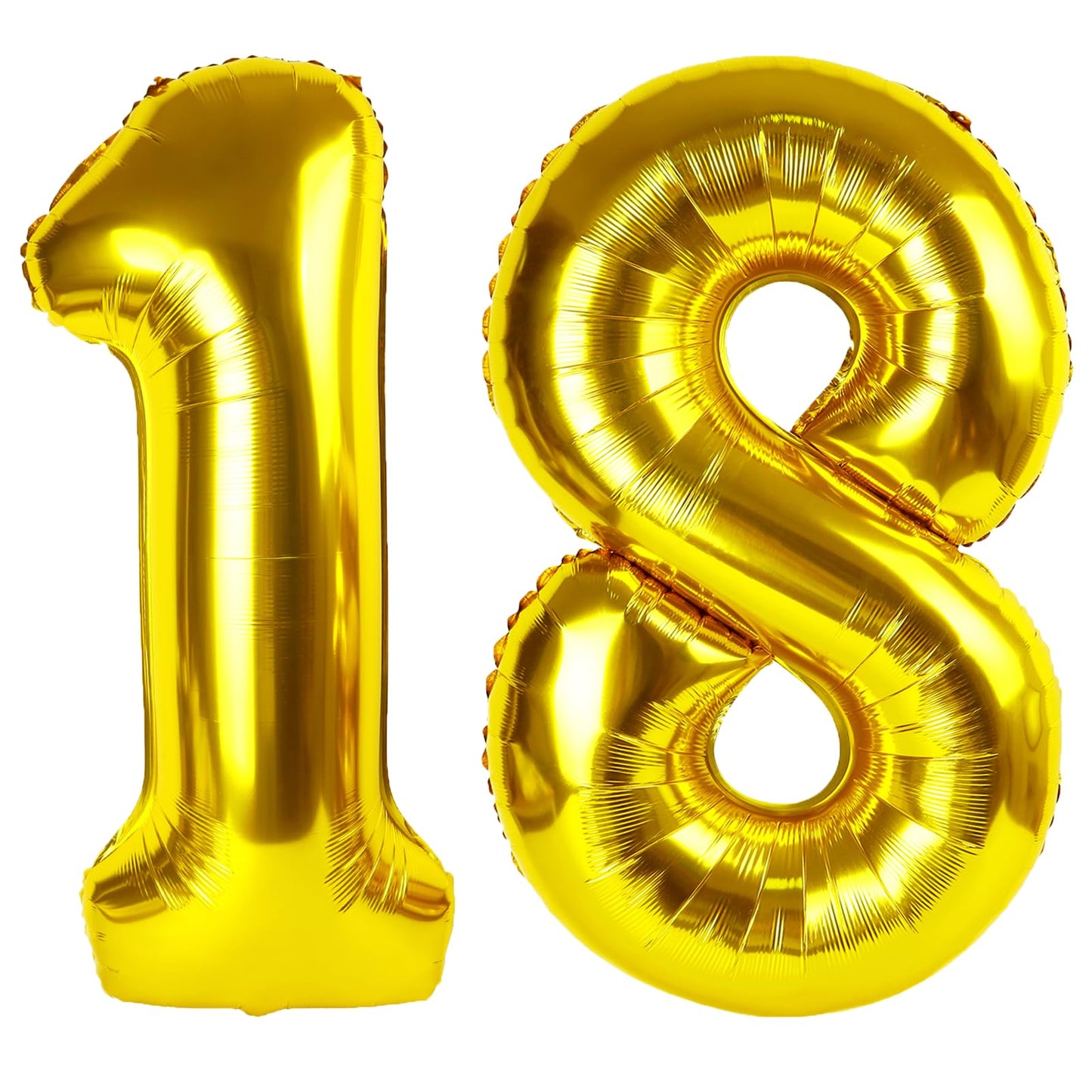 Kelfuoya 40 Inch Gold Number 18 Balloon | Jumbo Mylar Foil 18th Birthday Balloon