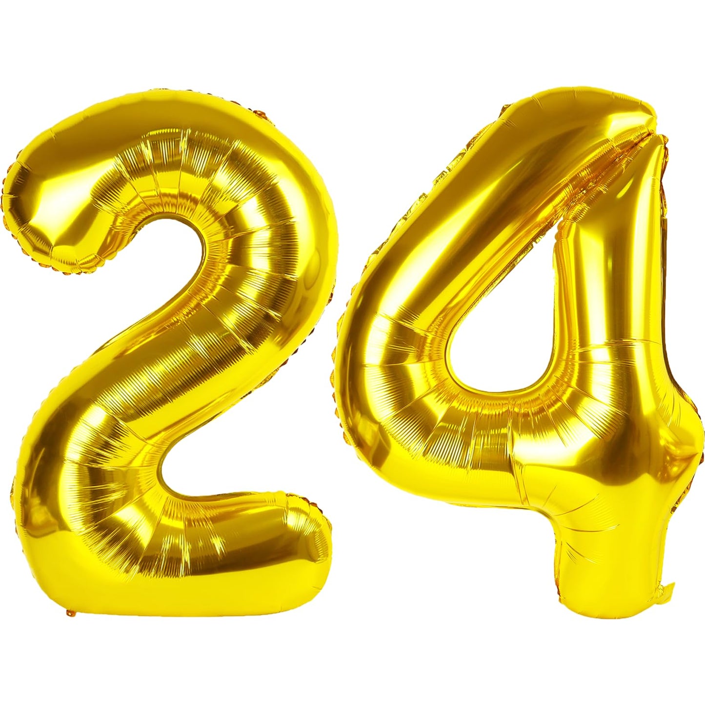 Kelfuoya 40-Inch Gold Number 24 Balloon – Jumbo Mylar Foil Birthday & Anniversary Decoration