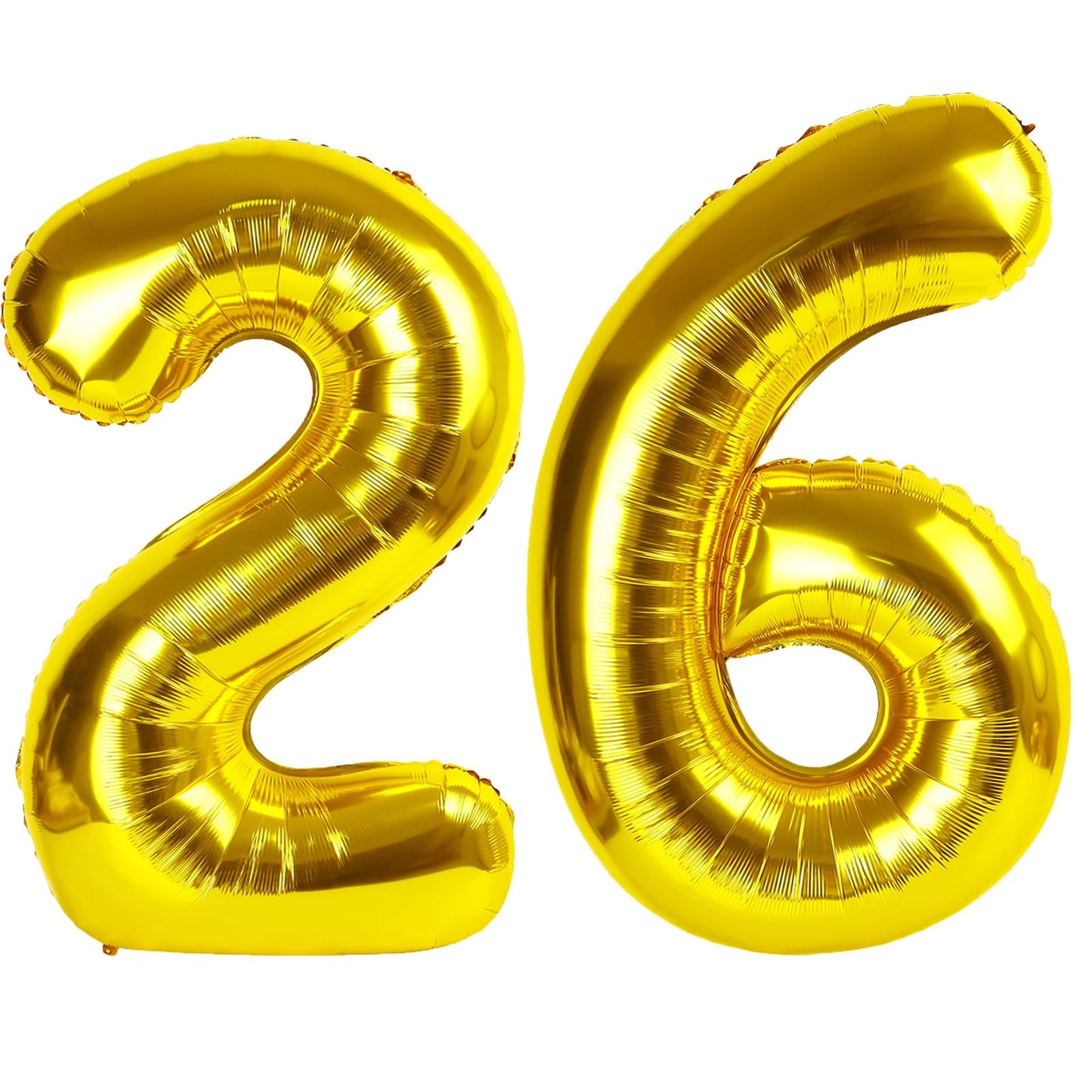 Kelfuoya 40 Inch Gold Number 26 Balloon – Jumbo Mylar Foil Balloon for Birthday & Anniversary