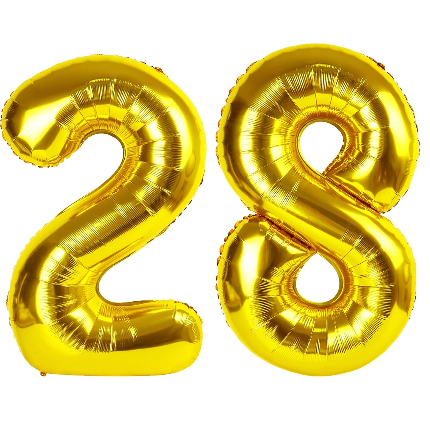 Kelfuoya 40 Inch Gold Number 28 Balloon – Jumbo Mylar Foil Birthday & Anniversary Decoration
