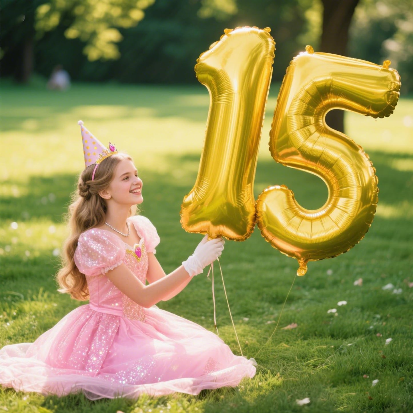Kelfuoya 40 Inch Gold Number 5 Balloon – Jumbo Mylar Foil Helium Balloon for Celebrations