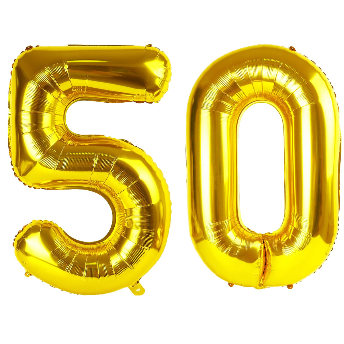 Kelfuoya 40-Inch Gold Number 50 Balloon — Jumbo Mylar Foil Balloon for 50th Birthday, Wedding & Anniversary