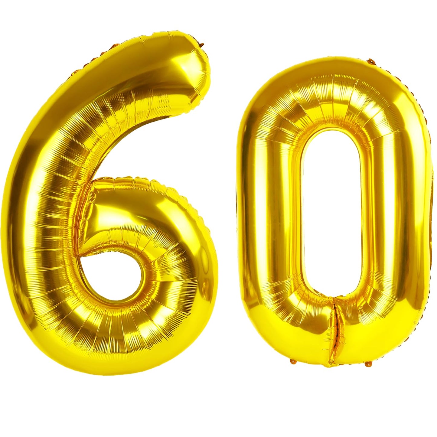 Kelfuoya 40-Inch Gold Number 60 Balloon – Jumbo Mylar Balloon for 60th Birthday & Anniversary