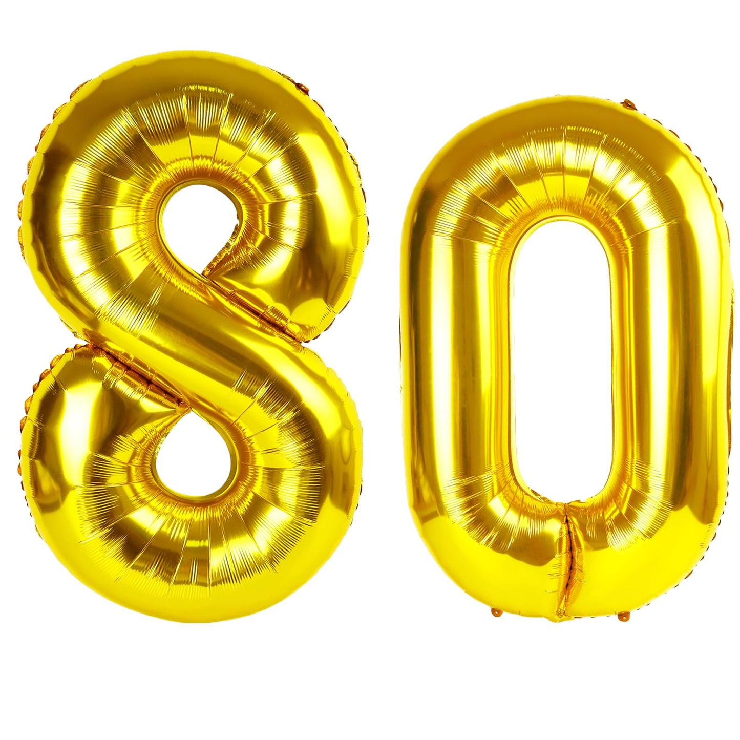 Kelfuoya 40-Inch Gold Number 80 Balloon – Jumbo Mylar Foil Birthday & Anniversary Decor
