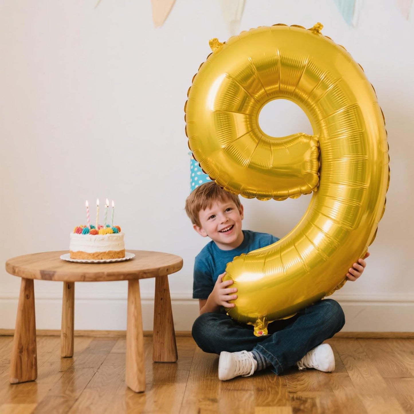 Kelfuoya 40-Inch Gold Number 9 Balloon | Jumbo Mylar Foil Helium Balloon for Birthday Parties & Anniversary Celebrations