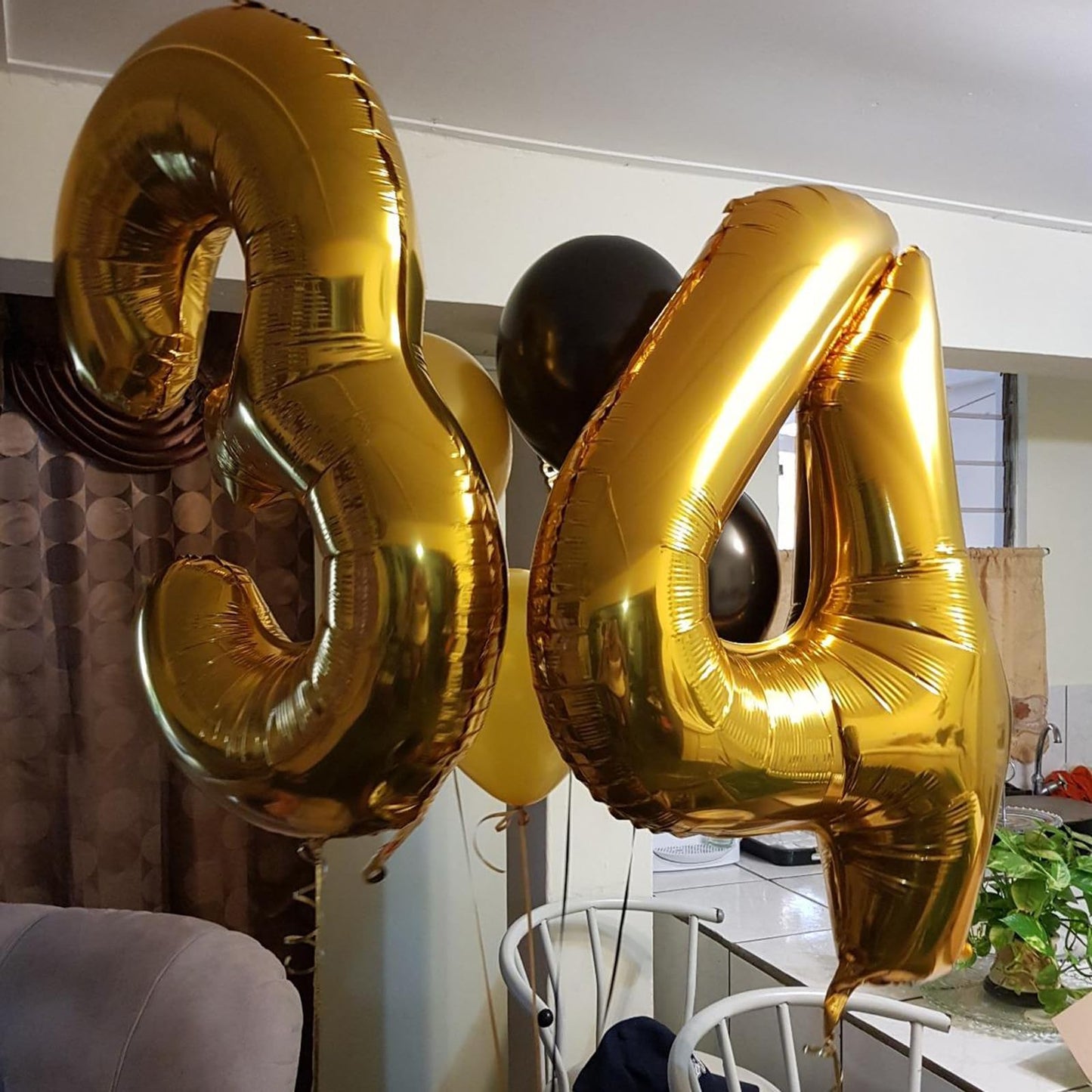 Kelfuoya 40 Inch Gold Number 14 Balloon – Jumbo Mylar Foil Balloon for 14th Birthday, Wedding or Anniversary Decor