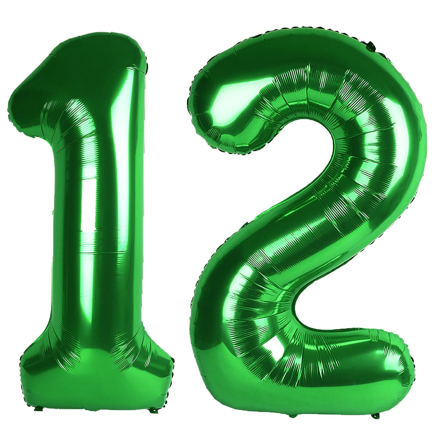 Kelfuoya 40-Inch Green Number 12 Digital Balloon – Jumbo Mylar Foil Balloon for Birthday Parties & Weddings