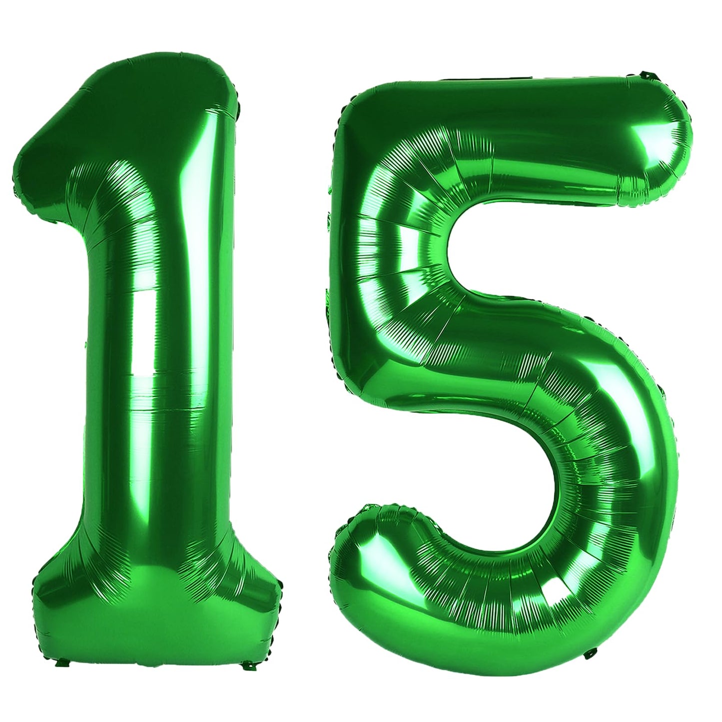 Kelfuoya 40-Inch Green Number 15 Balloon – Jumbo Mylar Foil Balloon for Birthday & Anniversary