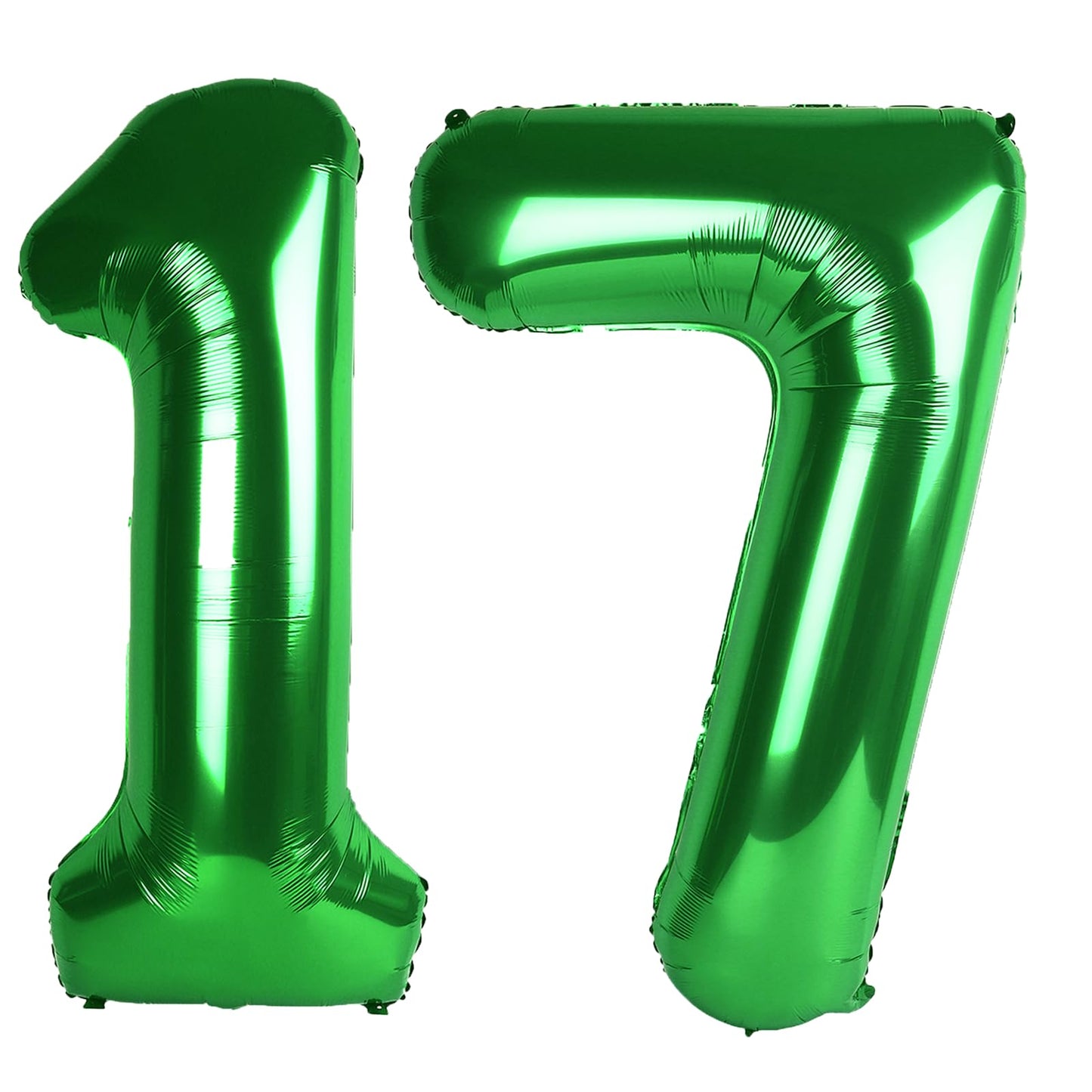 Kelfuoya 40-Inch Green Number 17 Balloon – Jumbo Mylar Foil Digital Party Decor