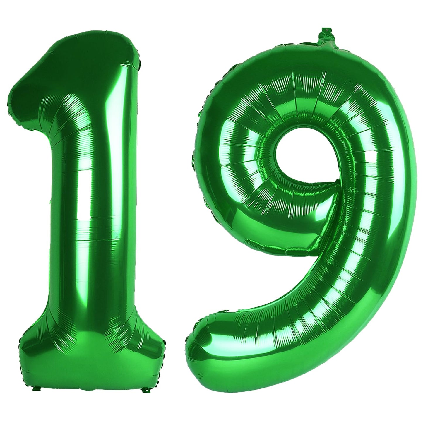 Kelfuoya 40-Inch Green Number 19 Balloon – Jumbo Mylar Foil Birthday & Anniversary Decor
