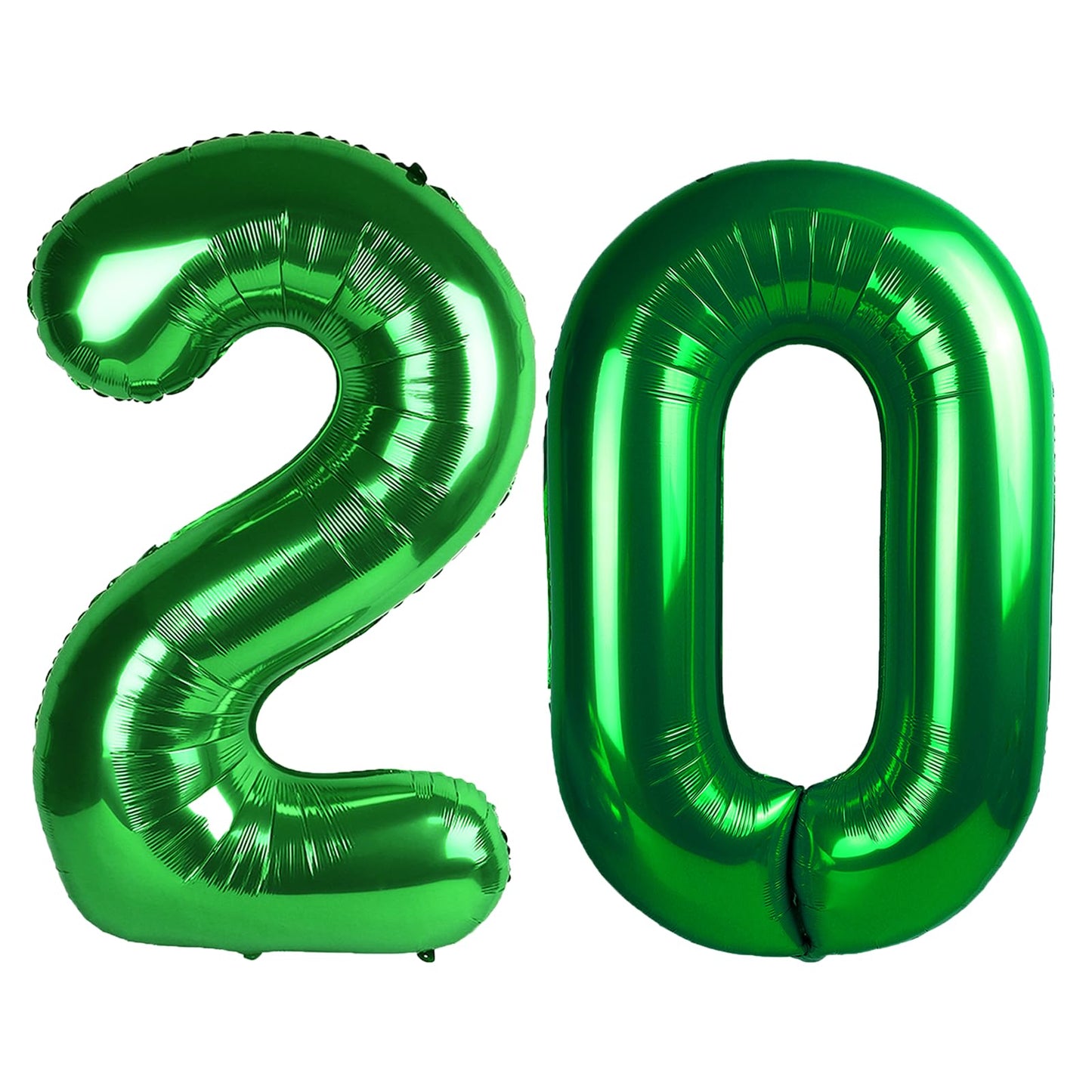 Kelfuoya 40-Inch Green Number 20 Balloon – Jumbo Mylar Foil Party Decor for Birthdays & Anniversaries