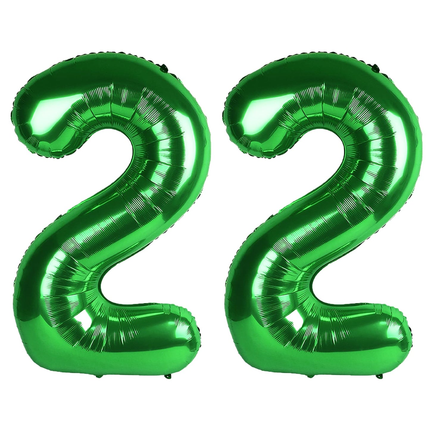 Kelfuoya 40 Inch Green Number 22 Balloon – Jumbo Mylar Foil Balloon for Birthday & Anniversary Parties