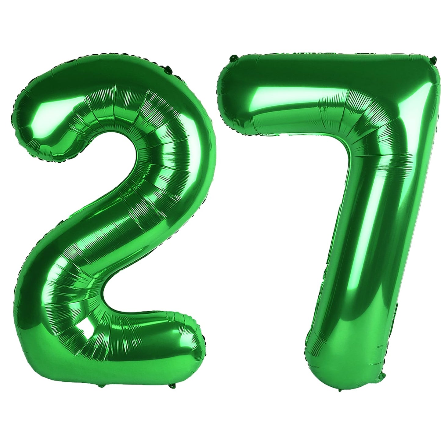 Kelfuoya 40 Inch Green Number 27 Digital Balloon – Jumbo Mylar Foil Helium Balloon for Birthdays & Anniversaries
