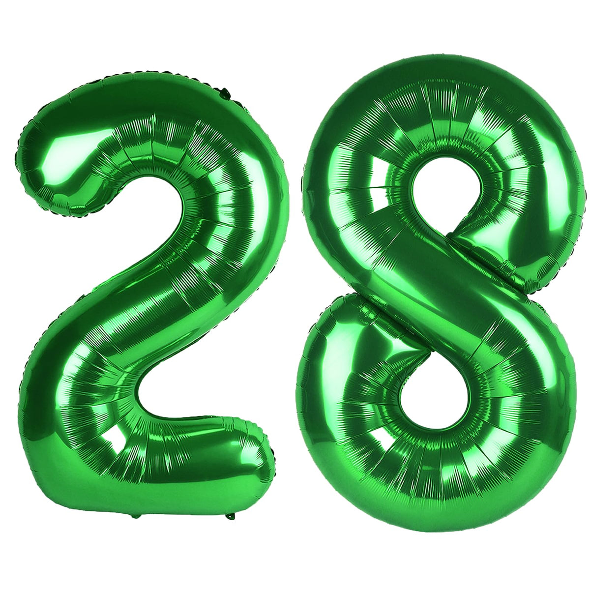 Kelfuoya 40-Inch Green Number 28 Balloon | Jumbo Mylar Foil Helium Balloons for Birthdays & Anniversaries