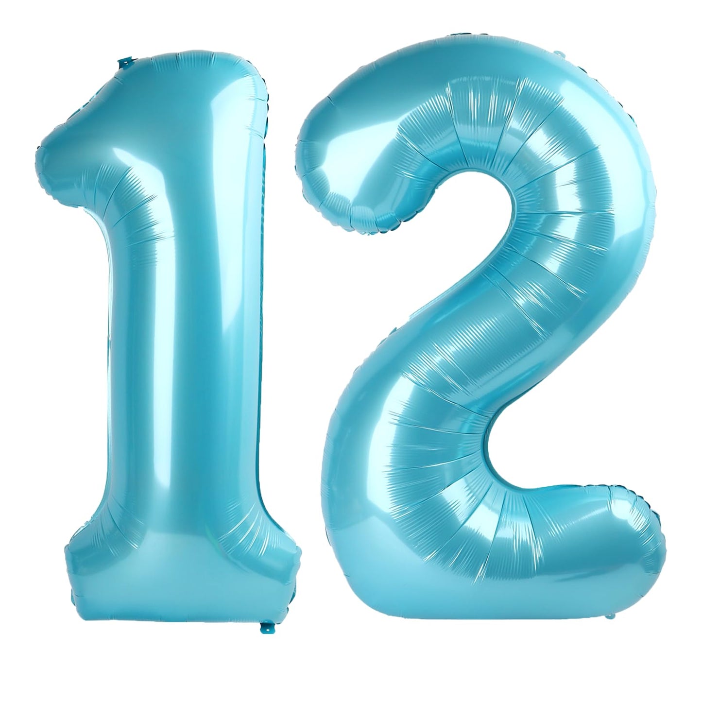 Kelfuoya 40in Light Blue Number 12 Balloon | Jumbo Mylar Foil Digital Balloon for Birthdays & Anniversaries