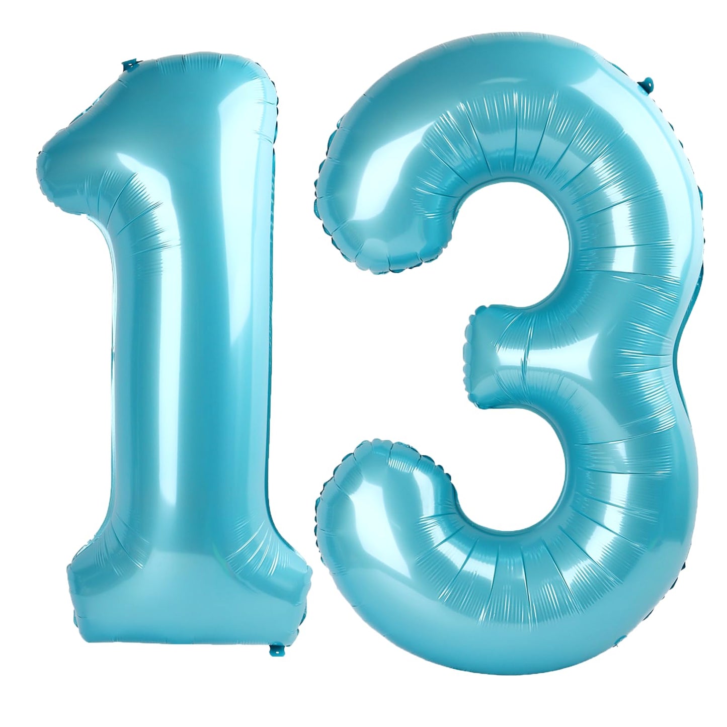 Kelfuoya 40inch Light Blue Number 13 Balloon – Jumbo Mylar Foil Helium Party Balloon