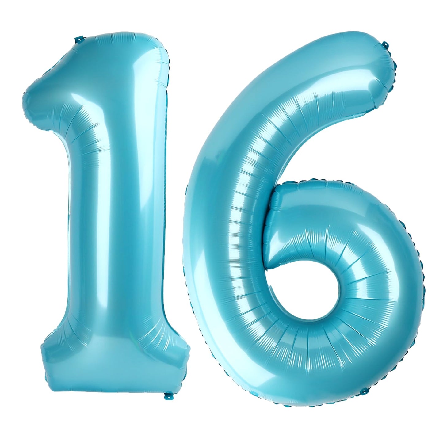 Kelfuoya 40-Inch Light Blue Number 16 Balloon – Jumbo Mylar Foil Party Decor
