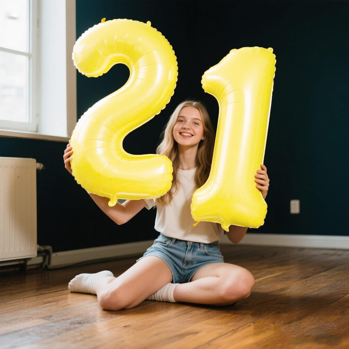 Kelfuoya 40-Inch Macaron Yellow Number 1 Balloon | Jumbo Birthday Decor