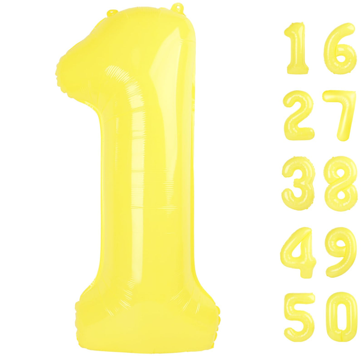 Kelfuoya 40-Inch Macaron Yellow Number 1 Balloon | Jumbo Birthday Decor