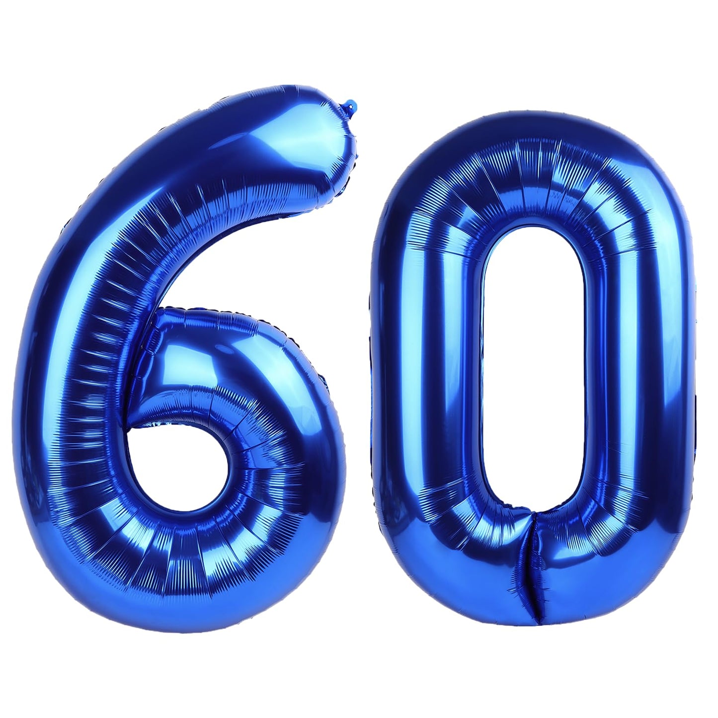 Kelfuoya 40-Inch Navy Blue Number 60 Balloon – Jumbo Mylar Foil Backdrop for 60th Birthday & Anniversary