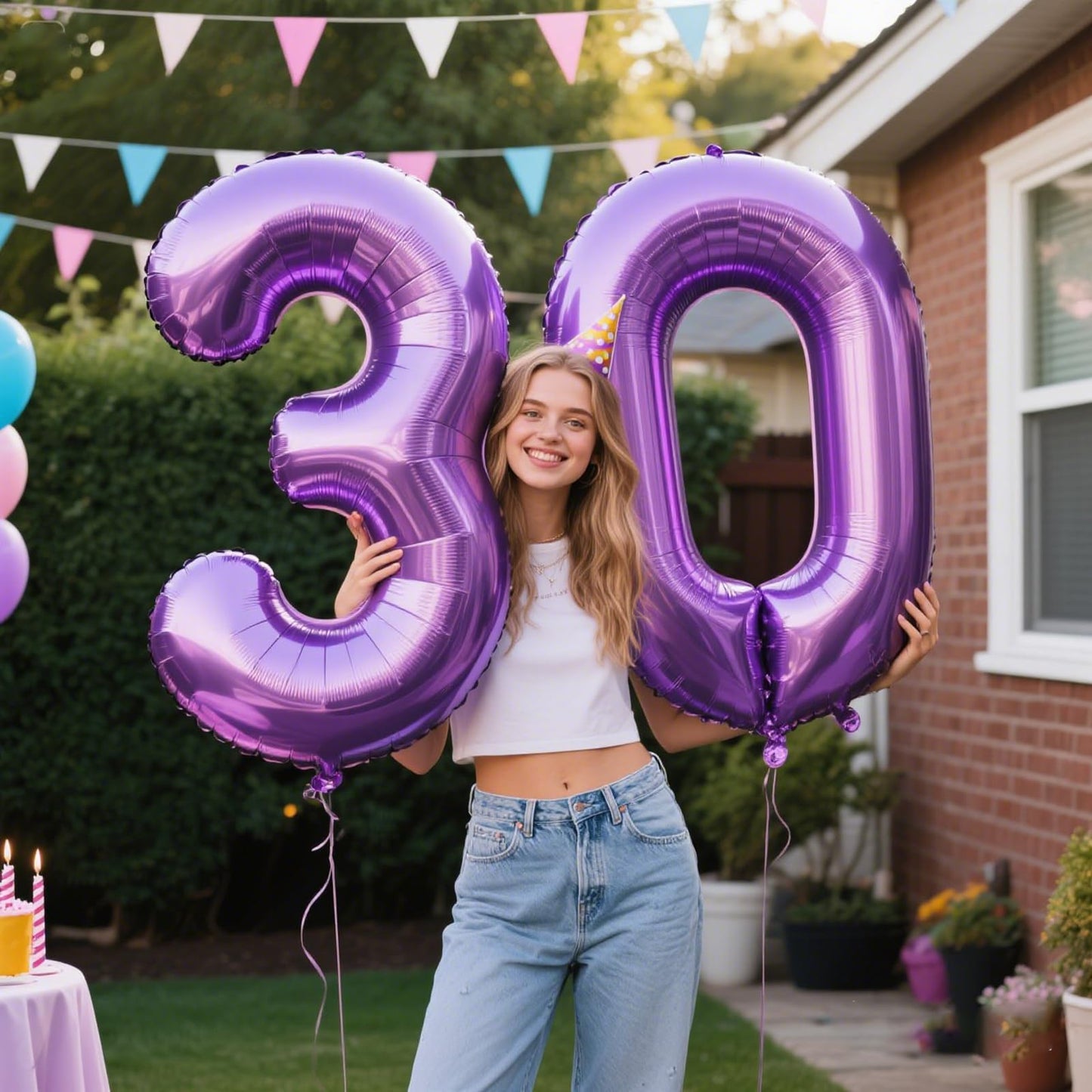 Kelfuoya 40-Inch Purple Number 0 Foil Balloon | Giant 0 Balloon for Birthdays, Anniversaries & Graduations